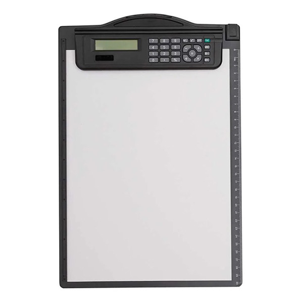 Maul porte-bloc en plastique A4 vertical avec calculatrice - noir 402317 - 2