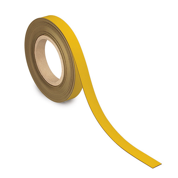 Maul ruban d'étiquettes magnétiques effaçable 2 cm x 10 m - jaune 6524315 424847 - 1