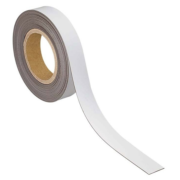 Maul ruban d'étiquettes magnétiques effaçable 3 cm x 10 m - blanc 6524502 402126 - 1