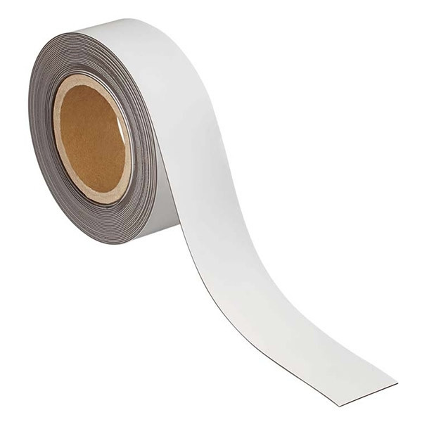 Maul ruban d'étiquettes magnétiques effaçable 5 cm x 10 m - blanc 6524902 402127 - 1