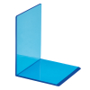 Maul serre-livres acrylique 10 x 10 x 13 cm (2 pièces) - bleu fluo transparent