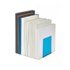 Maul serre-livres acrylique 10 x 10 x 13 cm (2 pièces) - bleu fluo transparent 3513631 402341 - 6