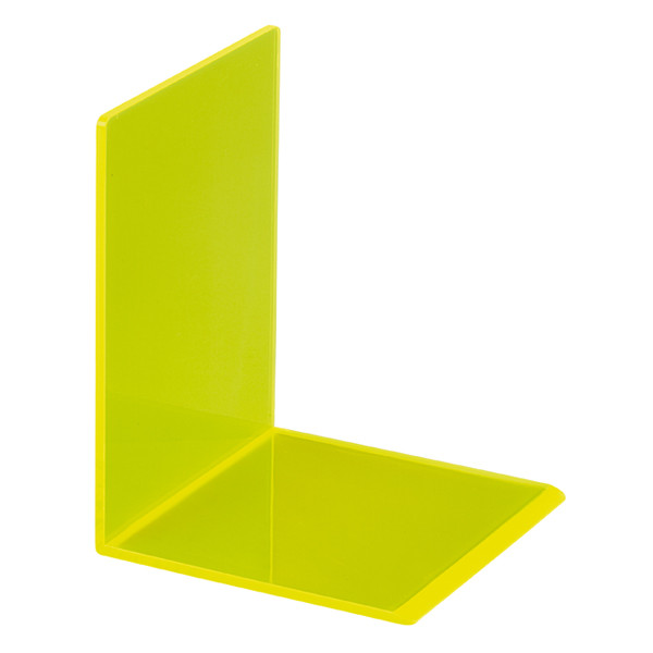Maul serre-livres acrylique 10 x 10 x 13 cm (2 pièces) - jaune fluo transparent 3513611 402339 - 1