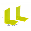 Maul serre-livres acrylique 10 x 10 x 13 cm (2 pièces) - jaune fluo transparent 3513611 402339 - 3