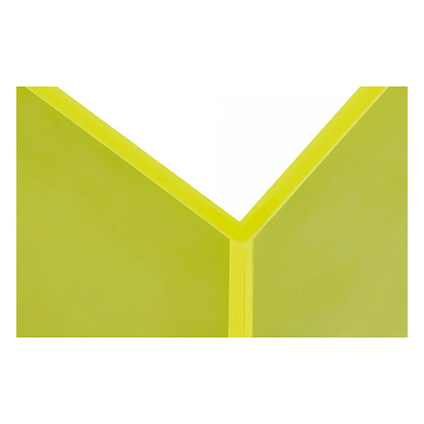 Maul serre-livres acrylique 10 x 10 x 13 cm (2 pièces) - jaune fluo transparent 3513611 402339 - 5