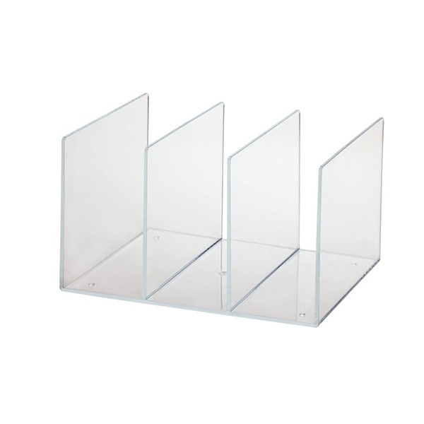 Maul serre-livres acrylique avec 3 compartiments - transparent 1958505 402224 - 1