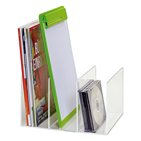 Maul serre-livres acrylique avec 3 compartiments - transparent 1958505 402224 - 2