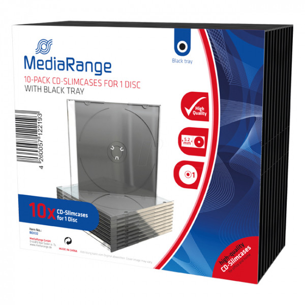 MediaRange slimline boîtiers CD (10 pièces) Box32 097845 - 1