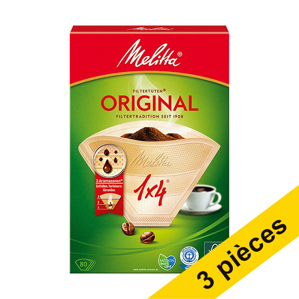 Melitta Offre : 3x Melitta filtres à café n° 4 (80 pièces)  423941 - 1