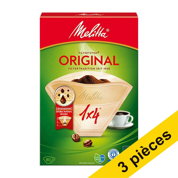Offre : 3x Melitta filtres à café n° 4 (80 pièces) 423941 - 1