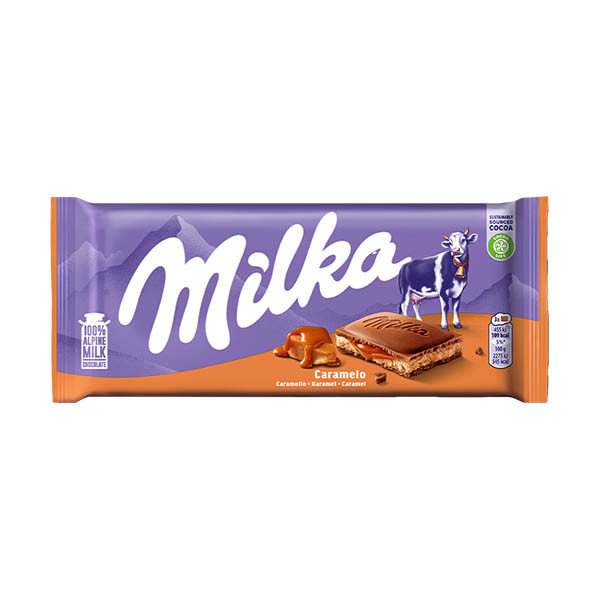 Milka Caramel barre de chocolat 100 grammes 137190 - 1