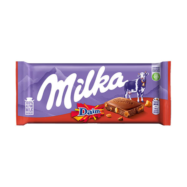Milka Daim barre de chocolat 100 grammes 137196 - 1