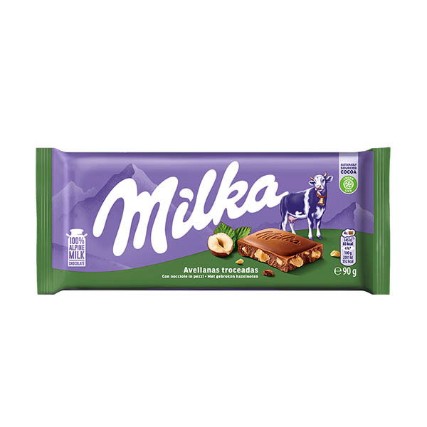 Milka Noisettes barre de chocolat 90 grammes 137198 - 1