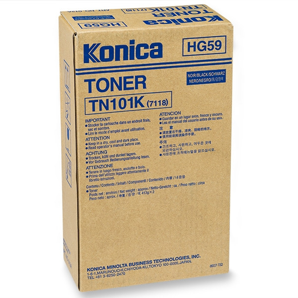 Minolta Konica Minolta TN-101K (8937-732) toner 2 pièces (d'origine) - noir 8937732 072001 - 1