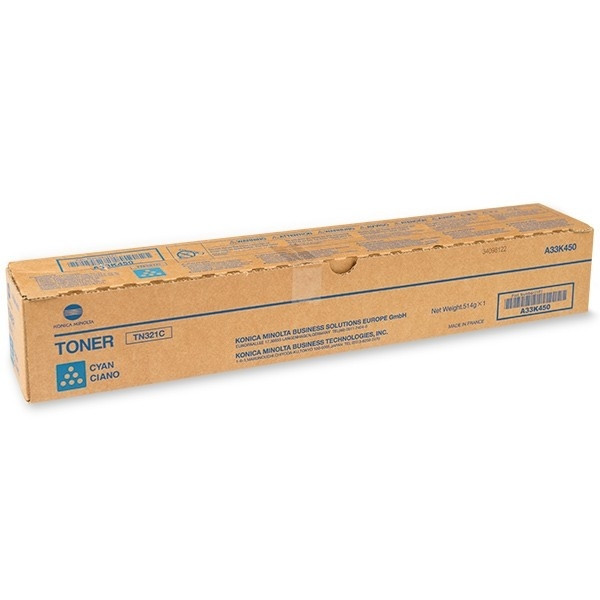 Minolta Konica Minolta TN-321C (A33K450) toner cyan (d'origine) A33K450 901157 - 1