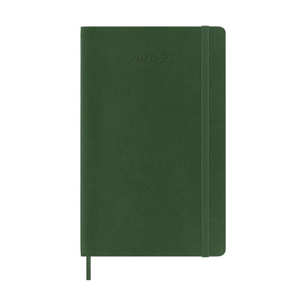 Moleskine Large agenda semainer 18 mois 2026-2027 à couverture souple (ANGL) - vert myrte 440044 - 1