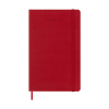 Moleskine Large agenda semainier 18 mois 2026-2027 à couverture rigide (ANGL) - rouge écarlate 440038 - 1