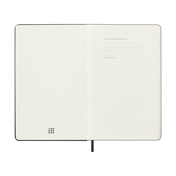 Moleskine Large agenda semainier 18 mois 2026-2027 à couverture rigide (horizontal) ANGL - noir 440045 - 2