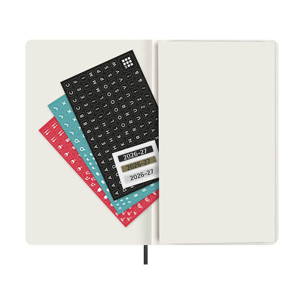 Moleskine Large agenda semainier 18 mois 2026-2027 à couverture souple (ANGL) - noir 440040 - 5