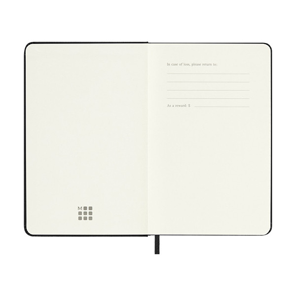 Moleskine Pocket 18 mois agenda semainier 2025/2026 à couverture rigide (ANGL) - noir 262535 - 2