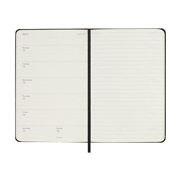 Moleskine Pocket agenda semainier 18 mois 2026-2027 à couverture rigide (ANGL) - noir 440035 - 3