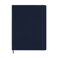 Moleskine XL 12 mois agenda semainier 2026 à couverture rigide (ANGL) - bleu saphir 262547