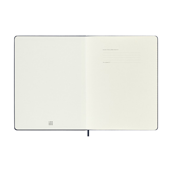Moleskine XL 12 mois agenda semainier 2026 à couverture rigide (ANGL) - bleu saphir 262547 - 2