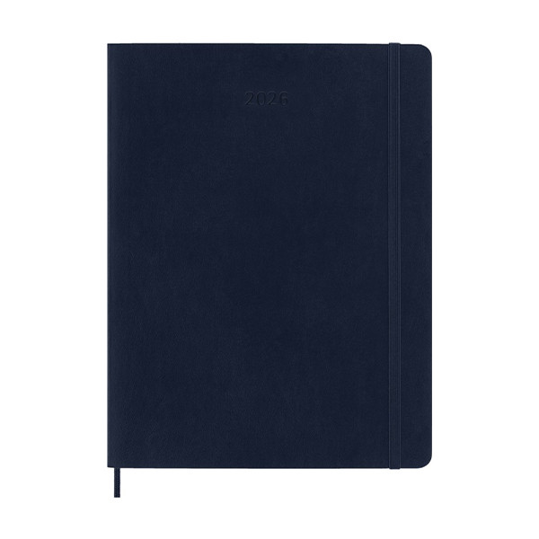 Moleskine XL 12 mois agenda semainier 2026 à couverture souple (ANGL) - bleu saphir 262549 - 1