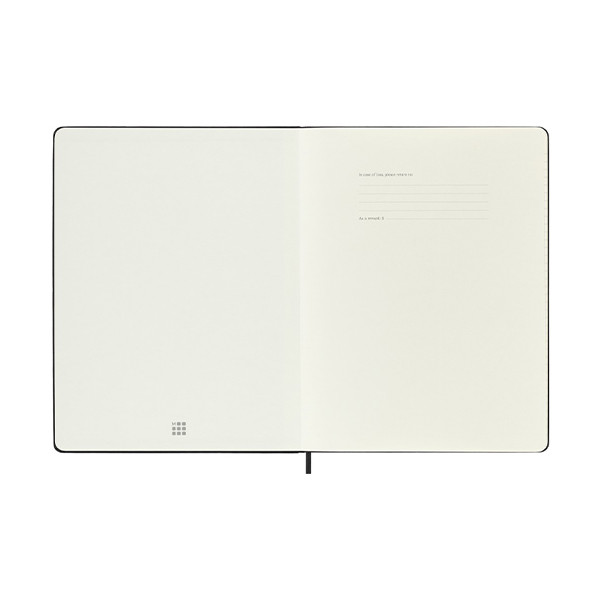 Moleskine XL 18 mois agenda semainier 2025/2026 à couverture rigide (ANGL) - noir 262537 - 4