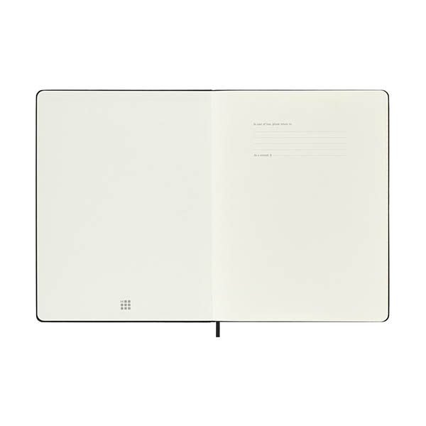 Moleskine XL agenda semainier 18 mois 2026-2027 à couverture rigide (ANGL) - noir 440037 - 2