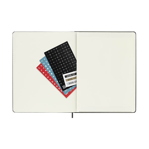 Moleskine XL agenda semainier 18 mois 2026-2027 à couverture rigide (ANGL) - noir 440037 - 5