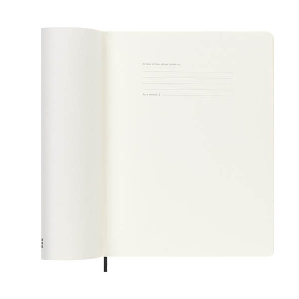 Moleskine XL agenda semainier 18 mois 2026-2027 à couverture souple (ANGL) - noir 440041 - 2