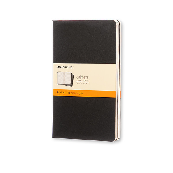 Moleskine grand cahier ligné (3 pièces) - noir IMQP316 313096 - 1