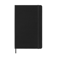 Moleskine large 18 mois agenda semainier 2025/2026 à couverture rigide (ANGL) - noir 262536