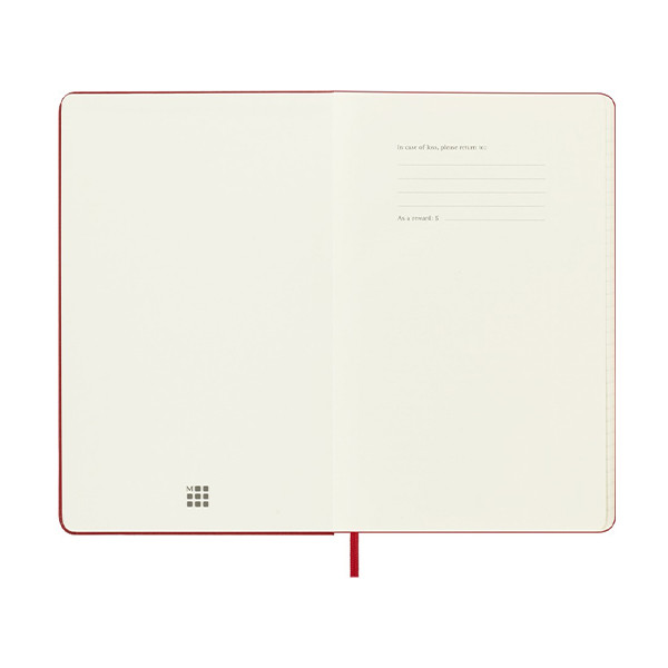 Moleskine large 18 mois agenda semainier 2025/2026 à couverture rigide (ANGL) - rouge écarlate 262538 - 4