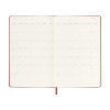 Moleskine large 18 mois agenda semainier 2025/2026 à couverture rigide (ANGL) - rouge écarlate 262538 - 6