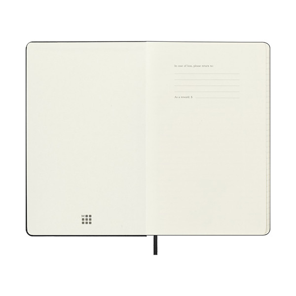 Moleskine large 18 mois agenda semainier 2025/2026 à couverture rigide paysage (ANGL) - noir 262545 - 4