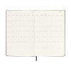 Moleskine large 18 mois agenda semainier 2025/2026 à couverture rigide paysage (ANGL) - noir 262545 - 6