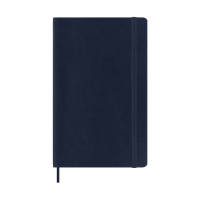 Moleskine large 18 mois agenda semainier 2025/2026 à couverture souple (ANGL) - bleu saphir 262543