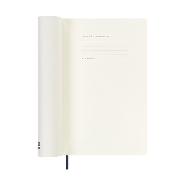 Moleskine large 18 mois agenda semainier 2025/2026 à couverture souple (ANGL) - bleu saphir 262543 - 5