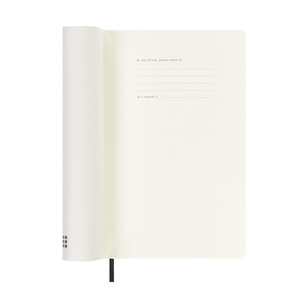 Moleskine large 18 mois agenda semainier 2025/2026 à couverture souple (ANGL) - noir 262540 - 4