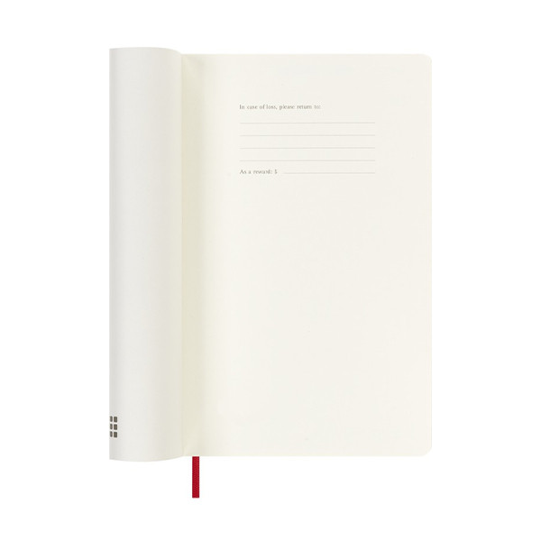 Moleskine large 18 mois agenda semainier 2025/2026 à couverture souple (ANGL) - rouge écarlate 262542 - 4