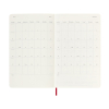 Moleskine large 18 mois agenda semainier 2025/2026 à couverture souple (ANGL) - rouge écarlate 262542 - 6