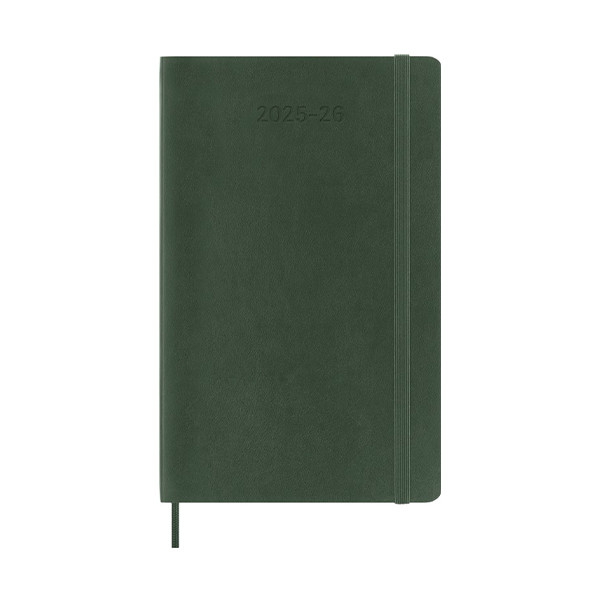 Moleskine large 18 mois agenda semainier 2025/2026 à couverture souple (ANGL) - vert myrte 262544 - 1