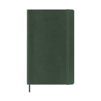 Moleskine large 18 mois agenda semainier 2025/2026 à couverture souple (ANGL) - vert myrte 262544