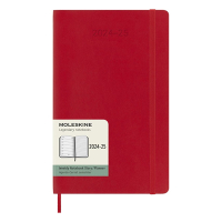 Moleskine large agenda semainier 18 mois 2024/2025 couverture souple - rouge écarlate DSF218WN3Y25 313228