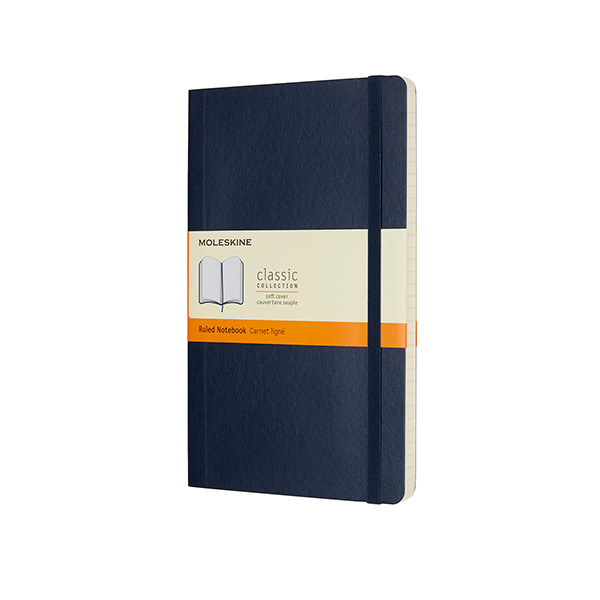 Moleskine large carnet ligné couverture souple - bleu IMQP616B20 313078 - 1