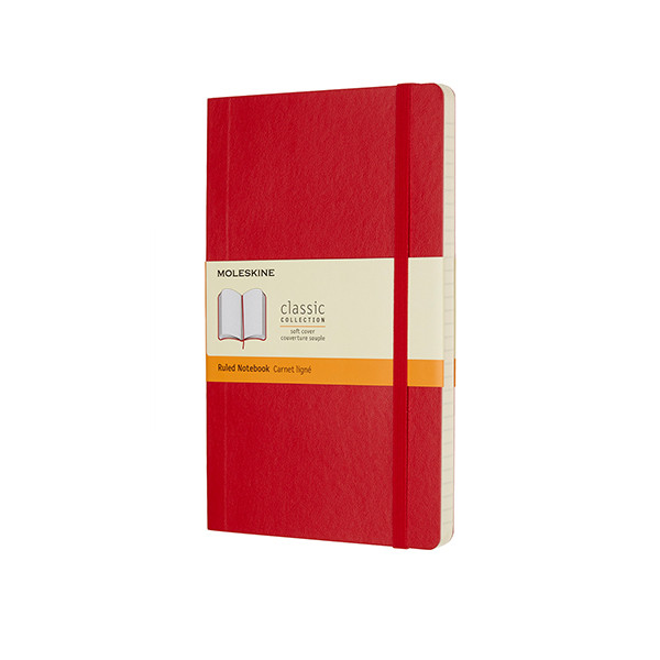 Moleskine large carnet ligné couverture souple - rouge IMQP616F2 313076 - 1