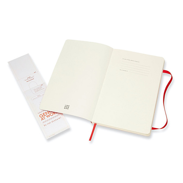 Moleskine large carnet vierge couverture souple - rouge IMQP618F2 313062 - 2