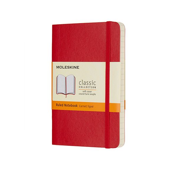 Moleskine pocket carnet ligné couverture souple - rouge IMQP611F2 313070 - 1